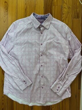 Robert Graham Pink Geometric Button-Down Shirt
